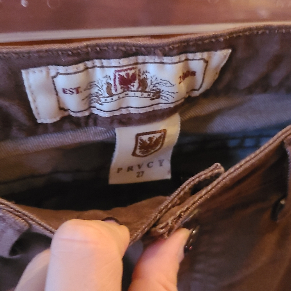 PRVCY Brown Skinny Jeans - Picture 2 of 3